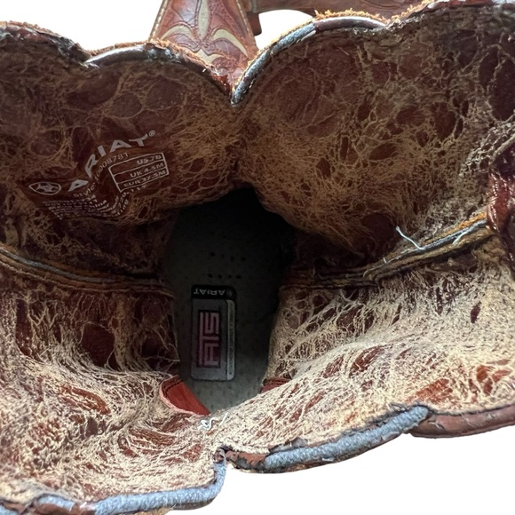 Ariat Womens Brown Leather Dahlia Cowboy Western Boots size 7 10008781 - Picture 11 of 16